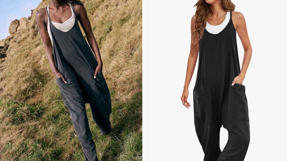 Jumpsuit Free People. Droite : Jumpsuit Amazon.