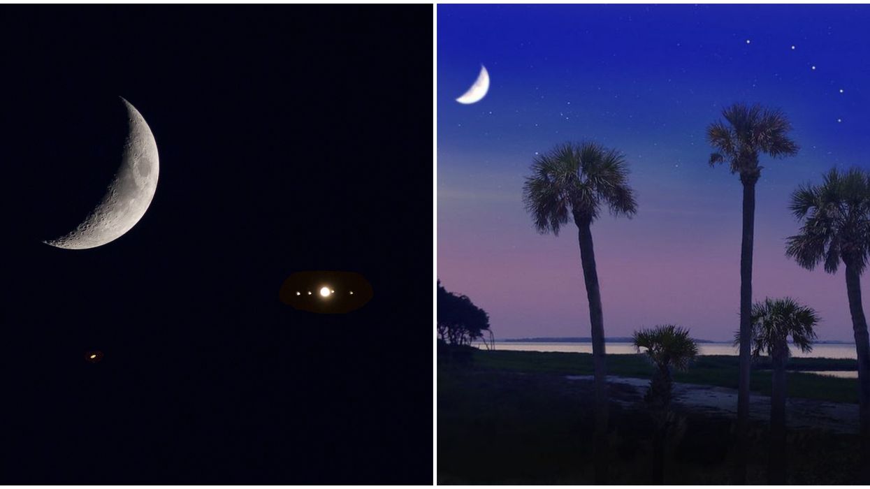 Jupiter Saturn And Mars Will Waltz Around The Moon Tonight ...