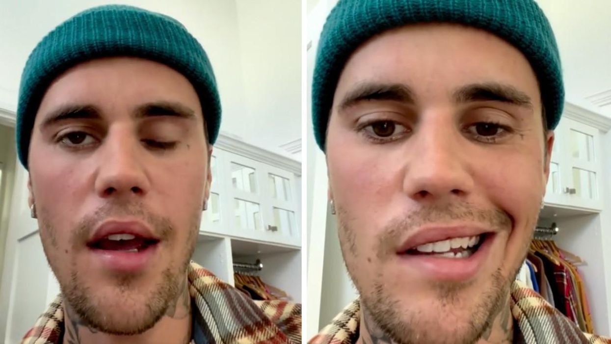 Justin Bieber explaining his diagnosis.