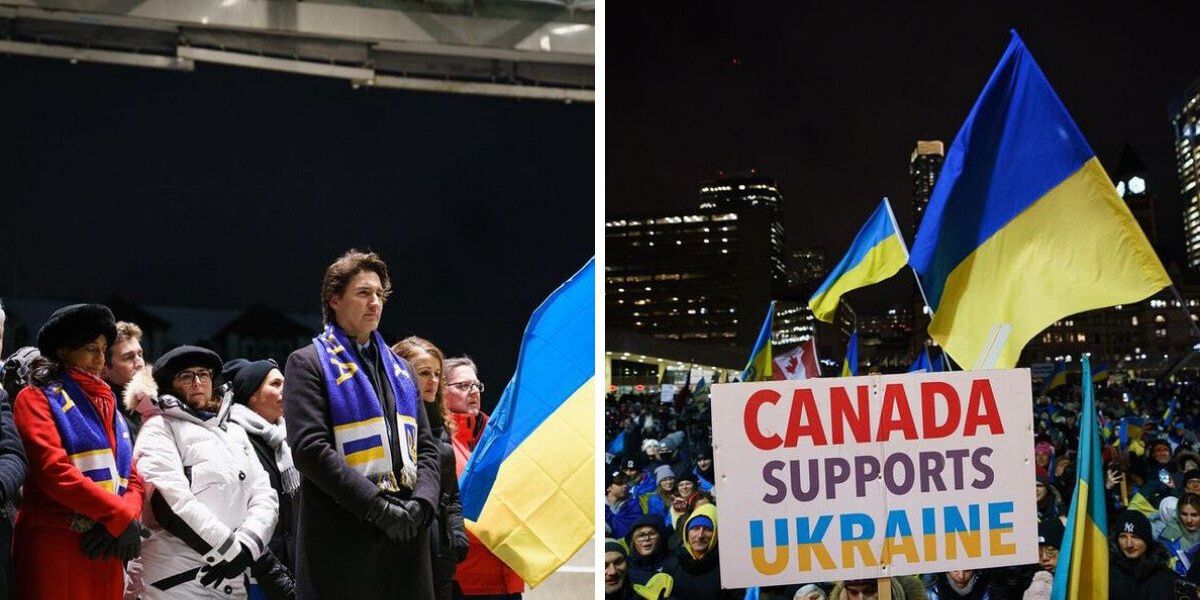 Toronto Ukraine Rally Justin Trudeau Stopped His Speech At A Rally For Ukraine To Yell At A ...