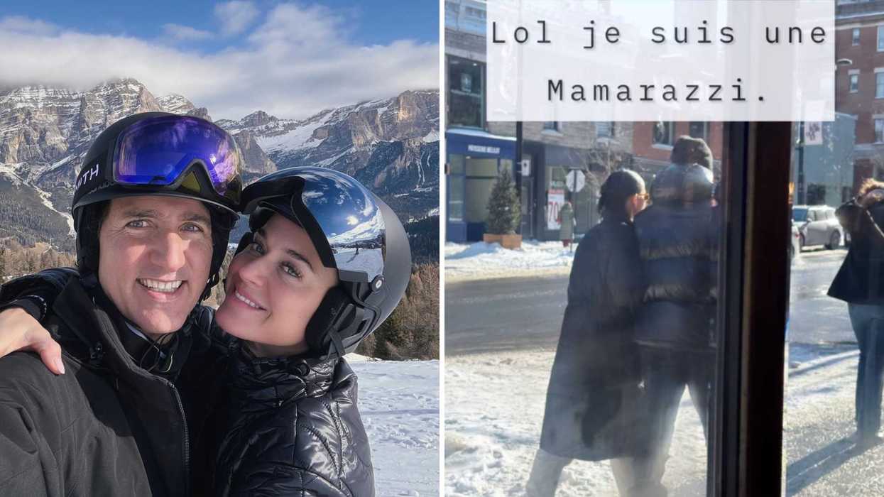 Justin Trudeau et Katy Perry. Droite : Justin Trudeau et Katy Perry.