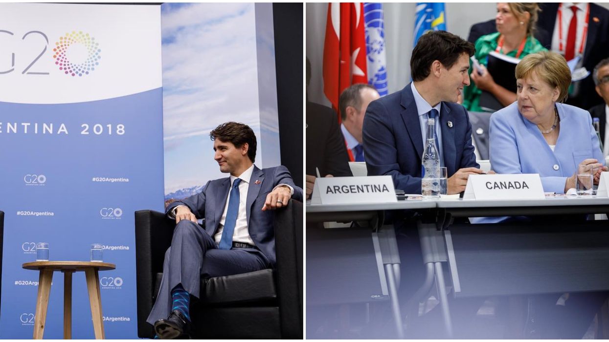 Justin Trudeau's G20 Family Photo Pose Has Him Standing Out From Other World Leaders