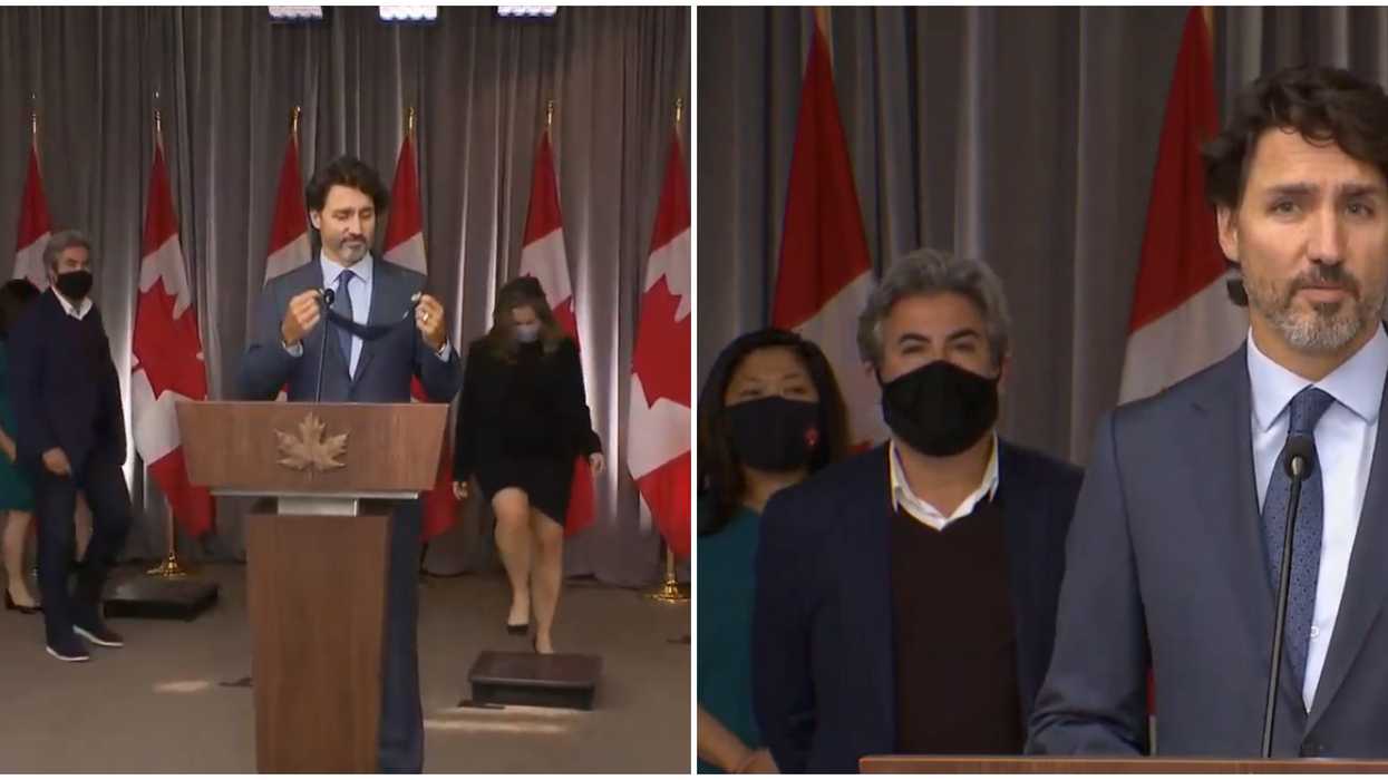 Justin Trudeau's Height Means That Ministers Had To Stand On Boxes At His Press Conference