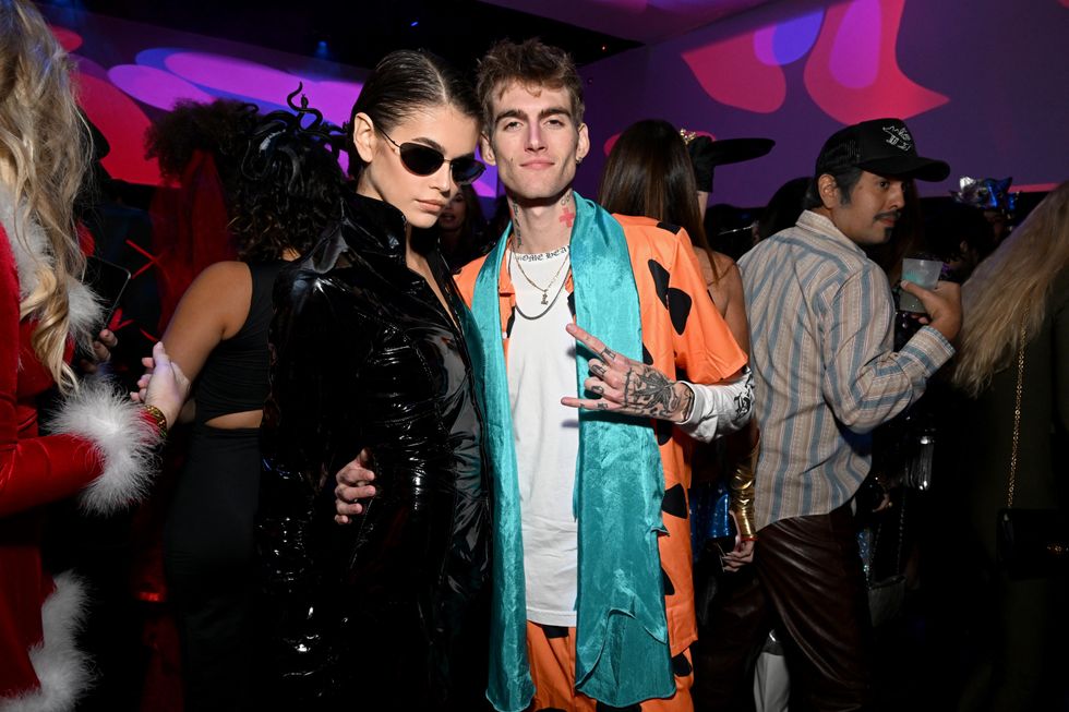 Kaia Gerber and Presley Gerber at the 2022 Casamigos Halloween party.