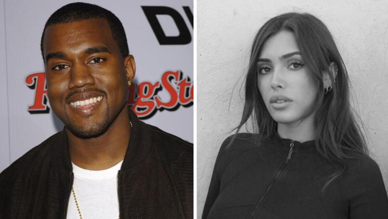 Kanye West. Right: Bianca Censori.