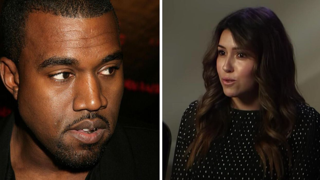 Kanye West. Right: Camille Vasquez.