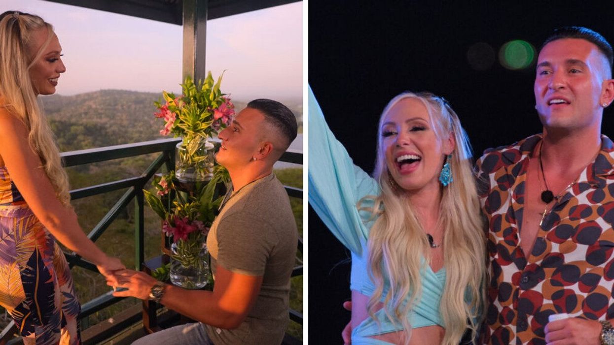 Kariselle Snow and Joey Sasso on the Netflix show 'Perfect Match."