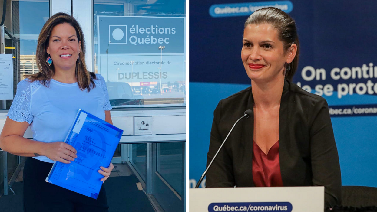 Kateri Champagne Jourdain. Droite : Geneviève Guilbault.