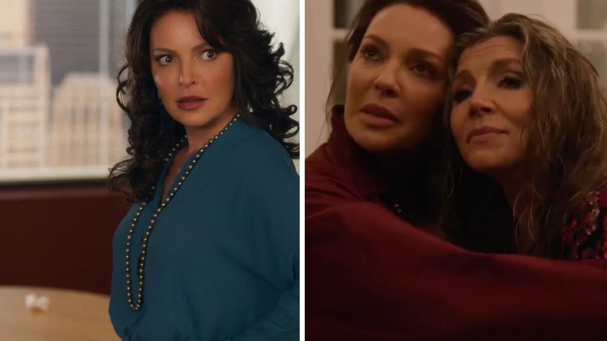 Katherine Heigl in 'Firefly Lane' on Netflix. Katherine Heigl and Sarah Chalke in 'Firefly Lane' on Netflix.