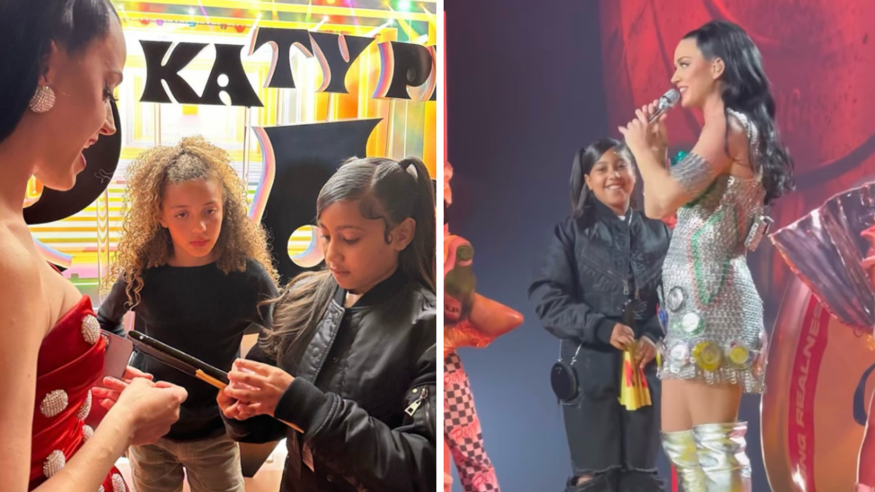 Katy Perry and North West at her Las Vegas concert.