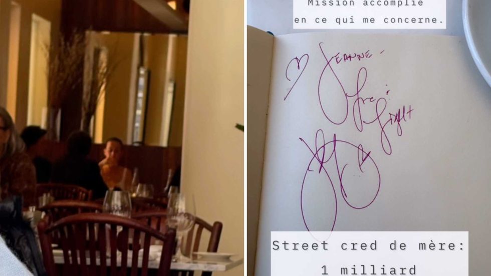 Katy Perry au restaurant. Une note de Katy Perry.
