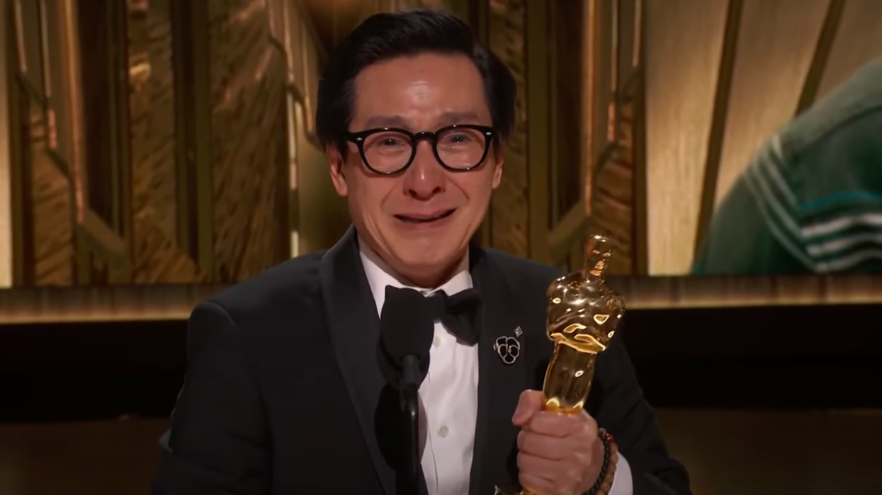 Ke Huy Quan during his Oscars acceptance speech.