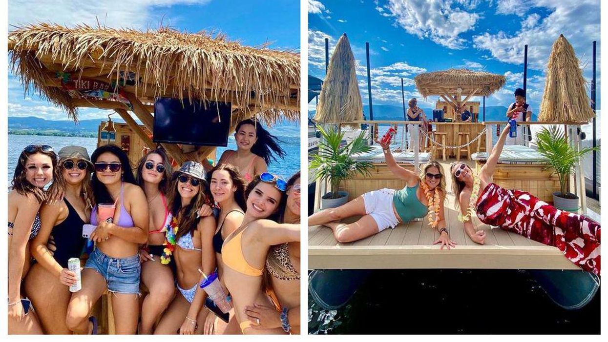 Kelowna's Floating Bar Is Like A Trip To Hawaii With Your Friends