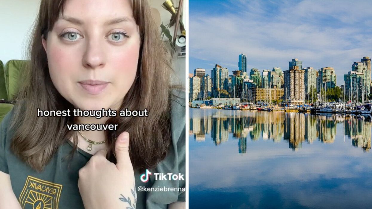Kenzie Brenna on TikTok. Right: Vancouver.