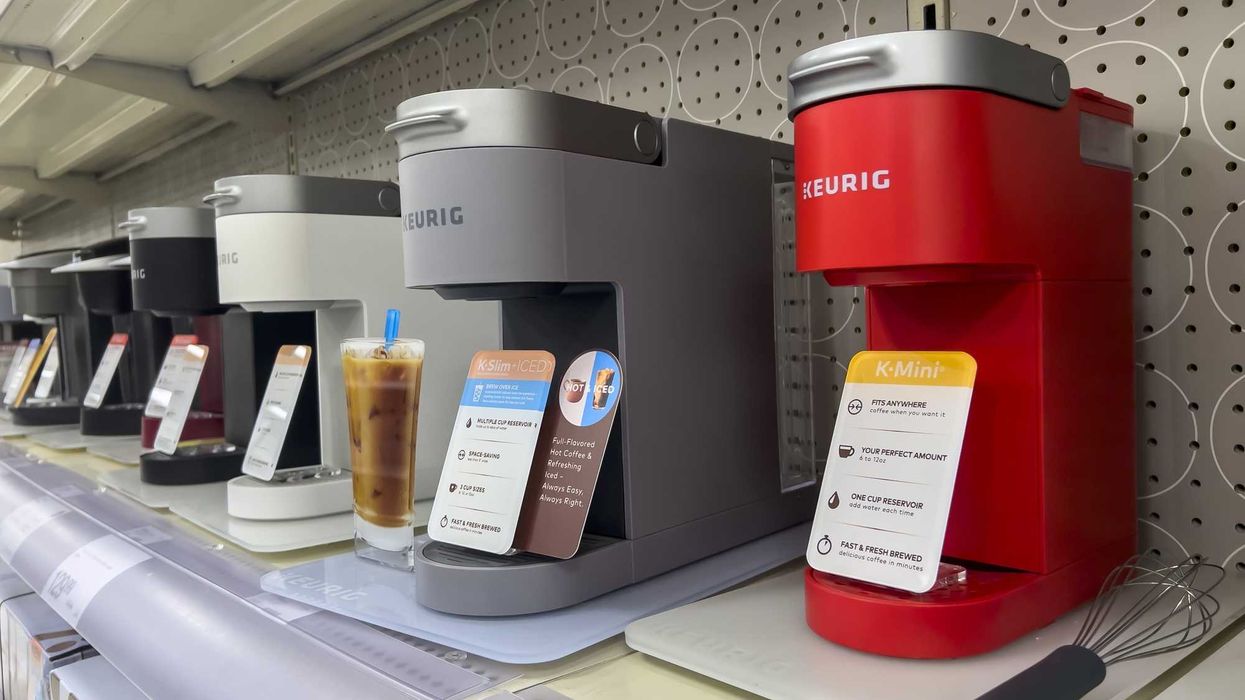 keurig machines on a shelf in a store
