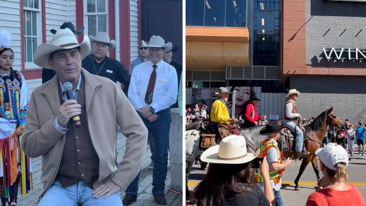 Kevin Costner at the Calgary Stampede.