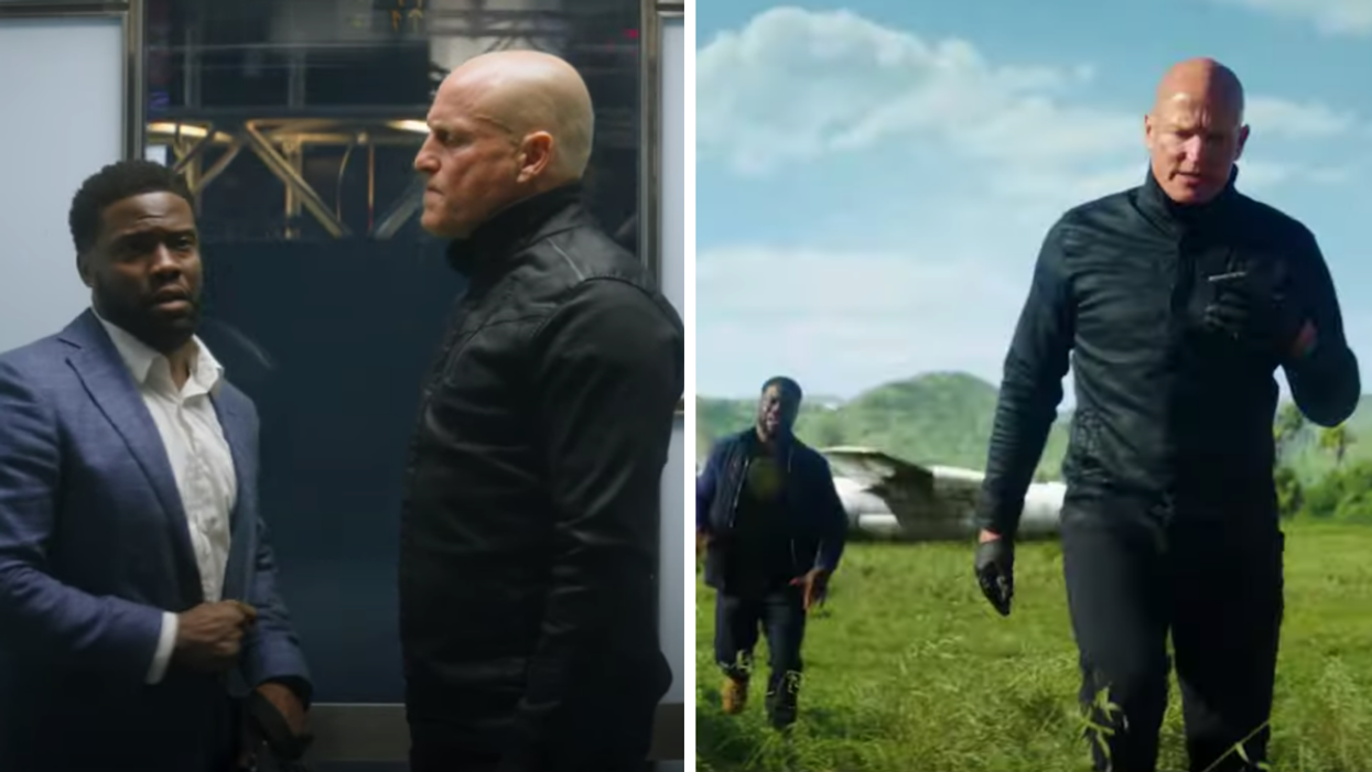 Kevin Hart and Woody Harrelson in 'The Man From Toronto.'