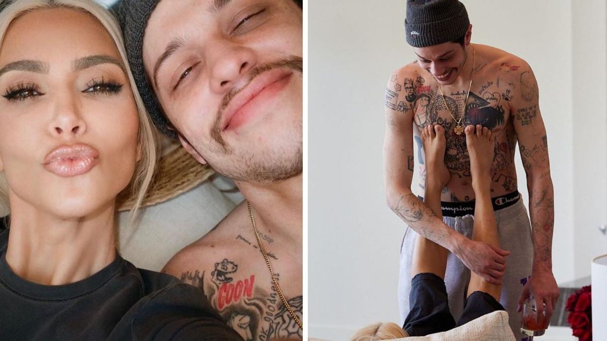 Kim Kardashian and Pete Davidson.