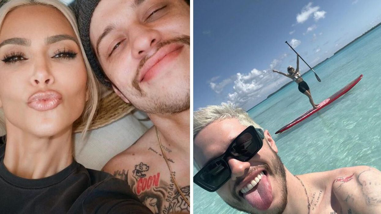 Kim Kardashian and Pete Davidson.