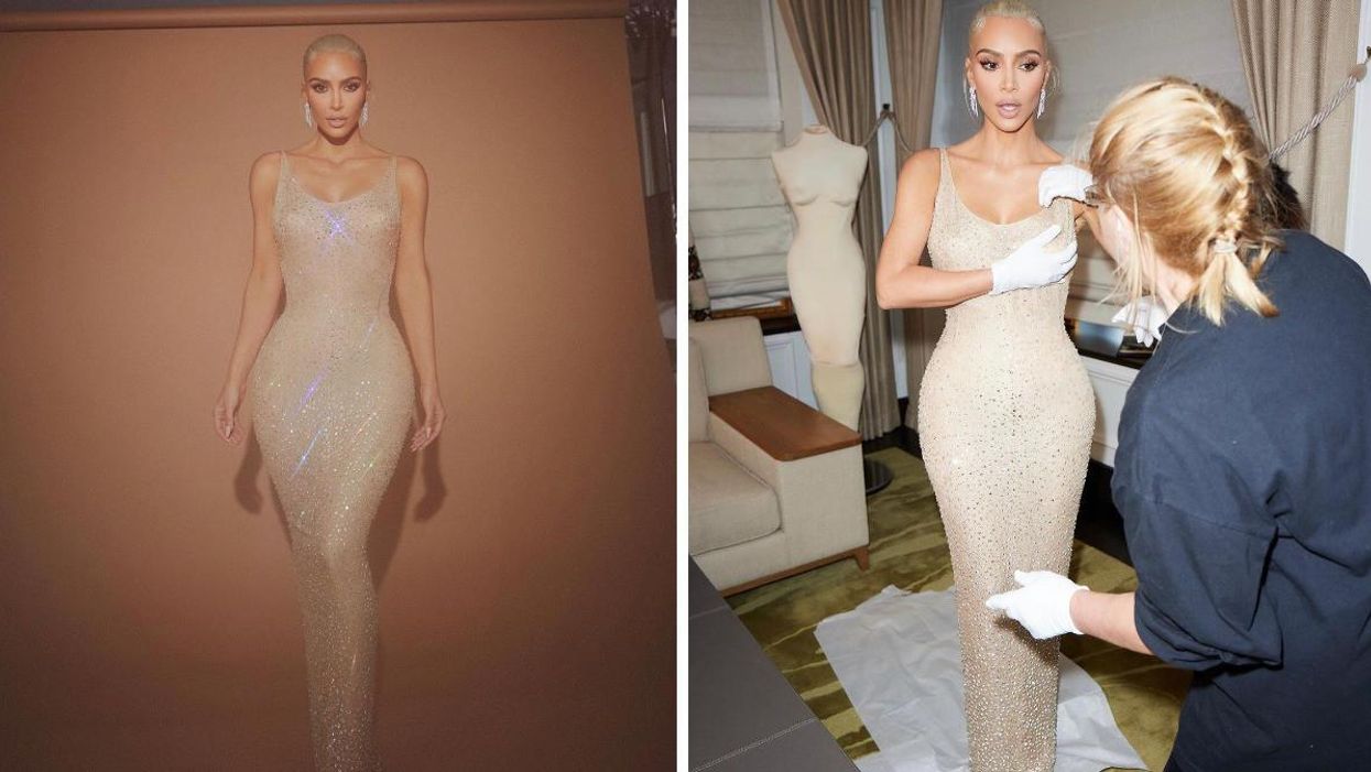 Kim Kardashian in Marilyn Monroe's dress at the Met Gala.