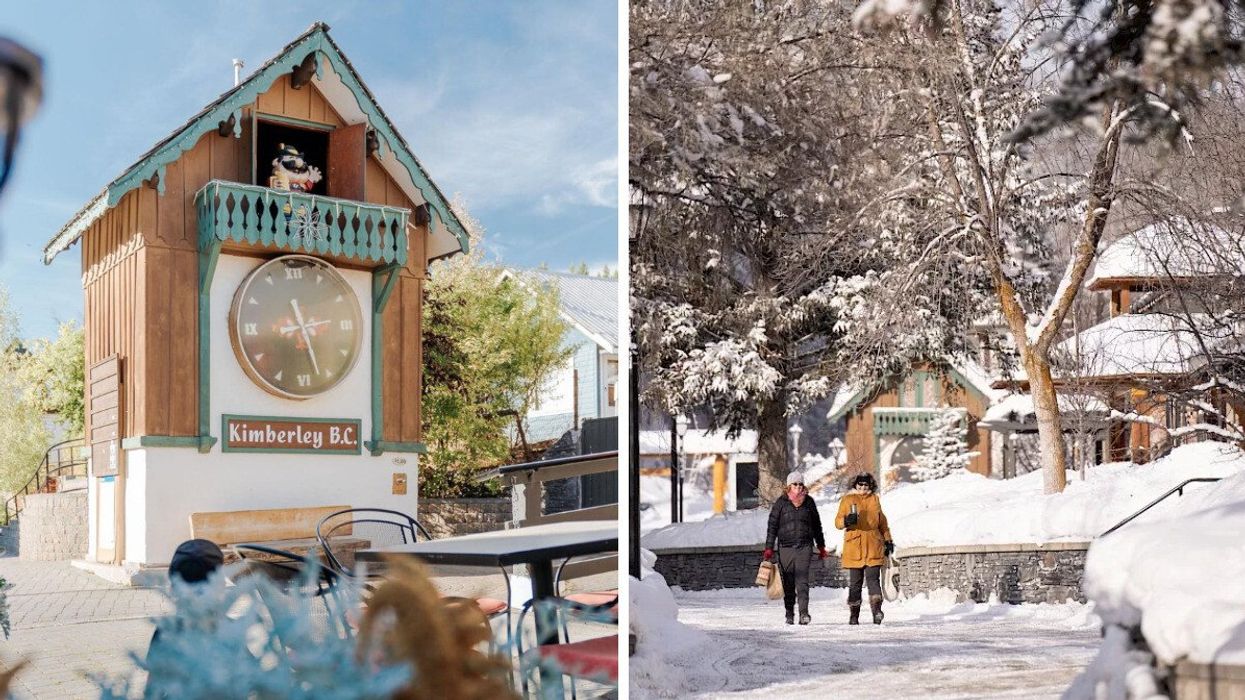 Kimberley, British Columbia. Right: Small town in BC.