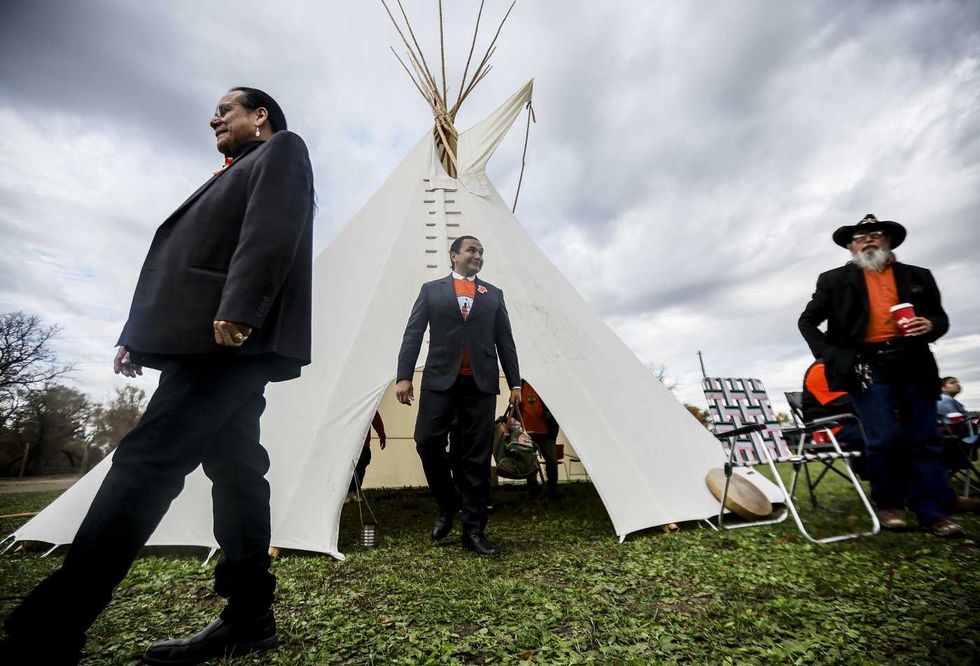 Kinew attends ceremony at school burial site