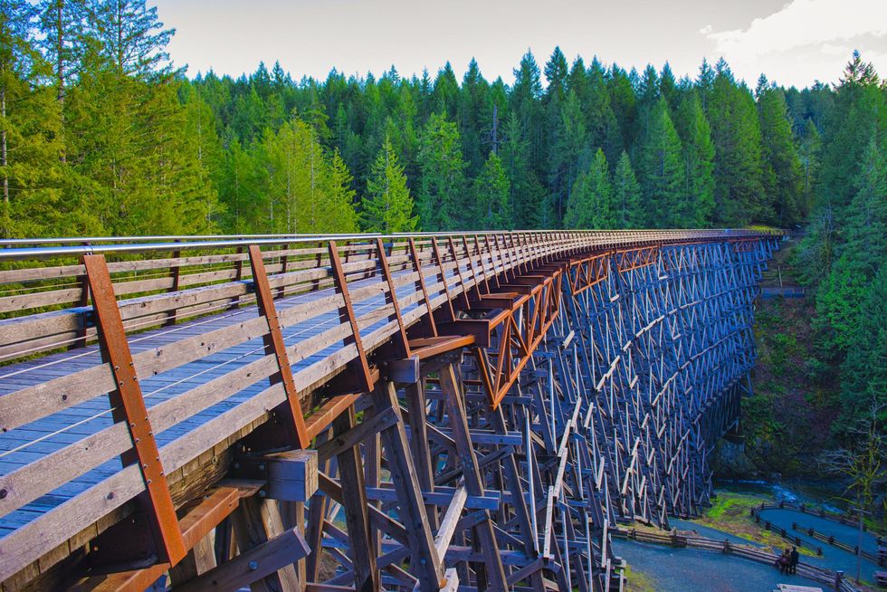 Kinsol Trestle railroad bridge Cowichan Valley Trail Vancouver Island