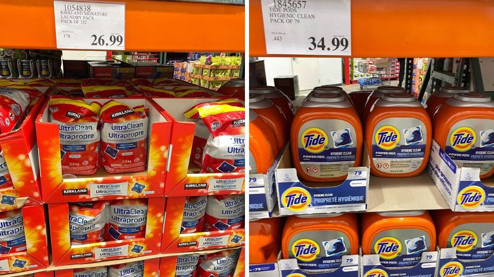 kirkland signature and tide laundry pods at costco