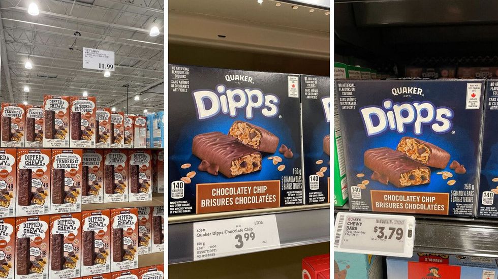 kirkland signature dipped bars and quaker dipps