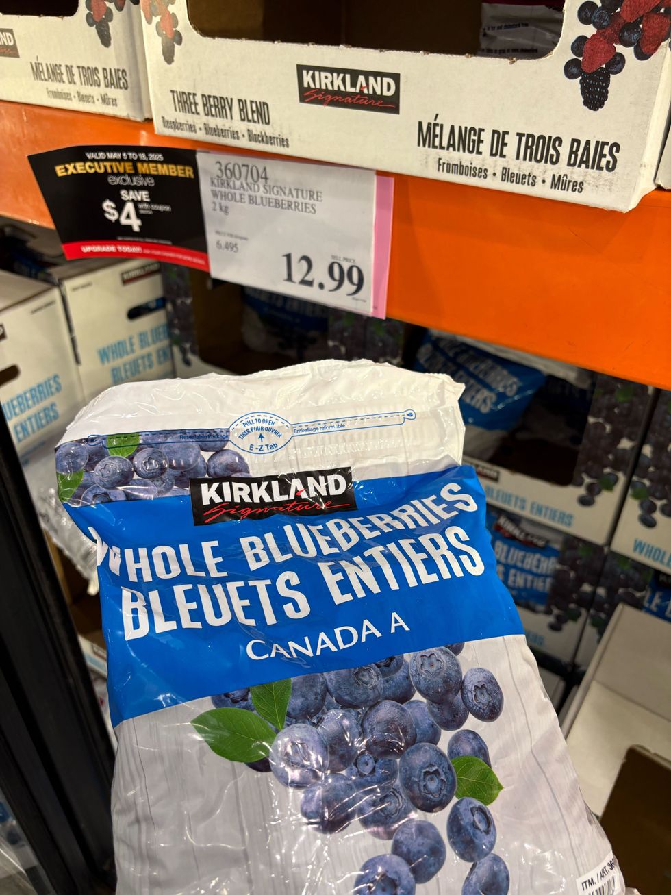 kirkland signature frozen blueberries
