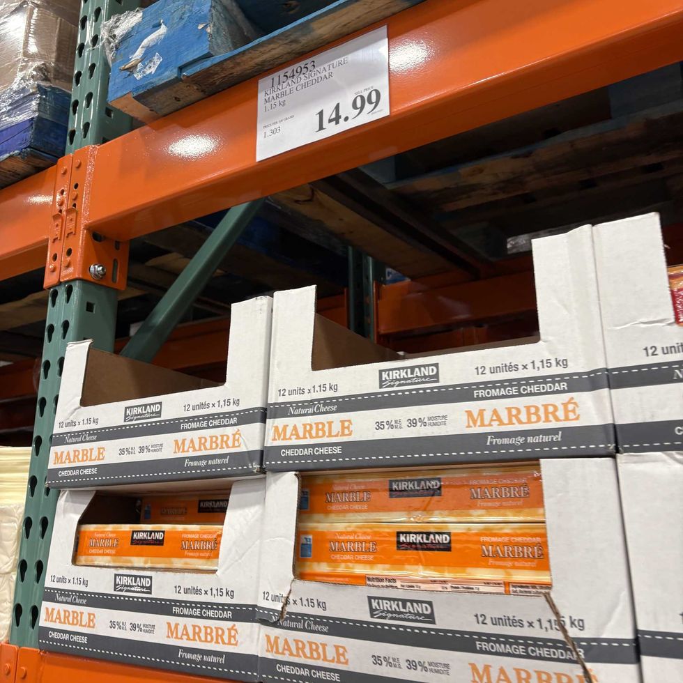 Kirkland Signature marble cheddar cheese at costco