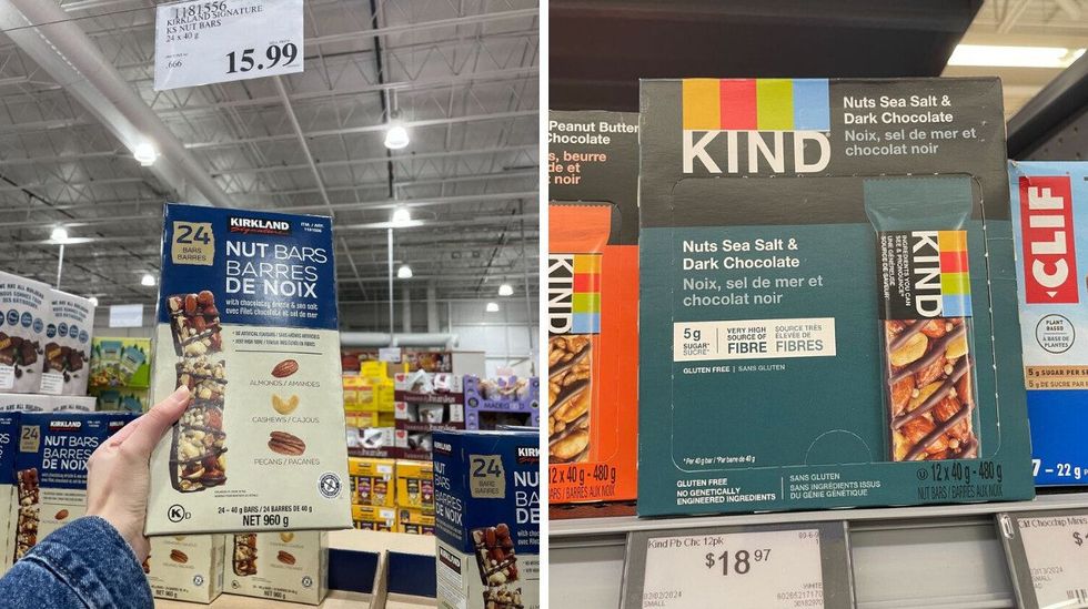 kirkland signature nut bars and kind bars