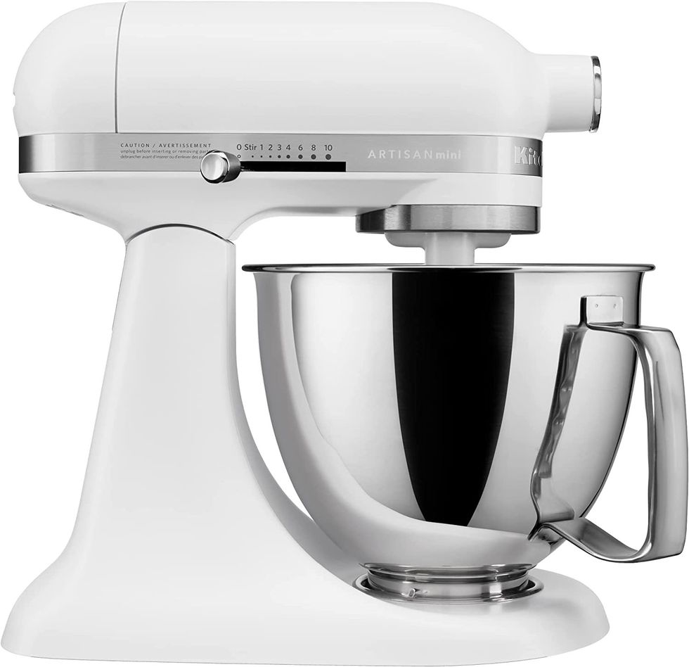 KitchenAid KSM3316XFW Artisan Mini Stand Mixer.