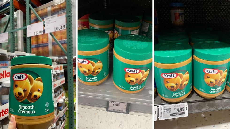 kKraft peanut butter at costco, walmart and metro