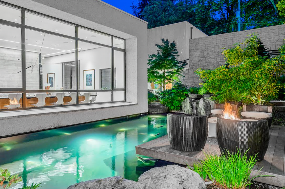 Koi pond in the home.