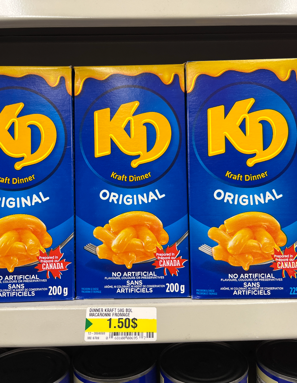 Kraft Dinner au Dollarama.