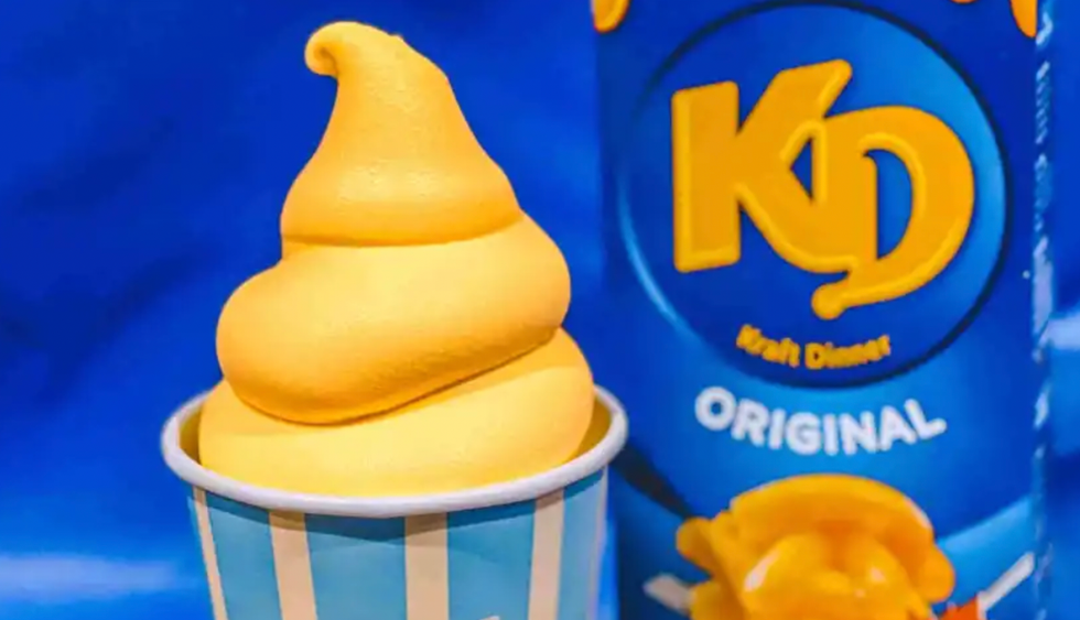 Kraft Dinner soft serve.