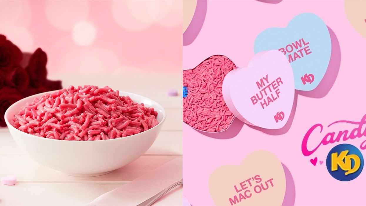 Kraft Dinner Valentine's Day KD Is Pink Mac 'N' Cheese That Actually Tastes Like Candy