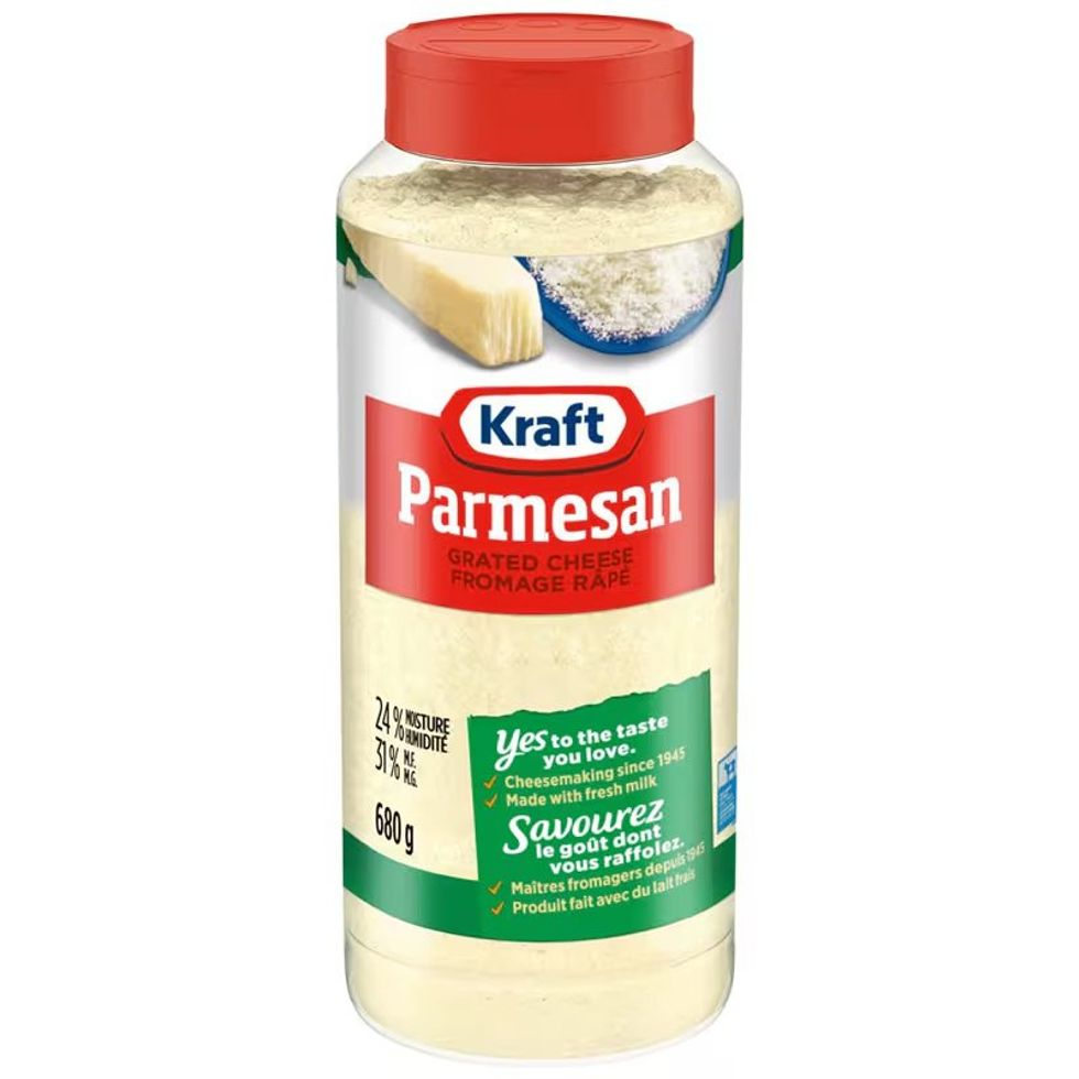 Kraft Parmesan grated cheese.