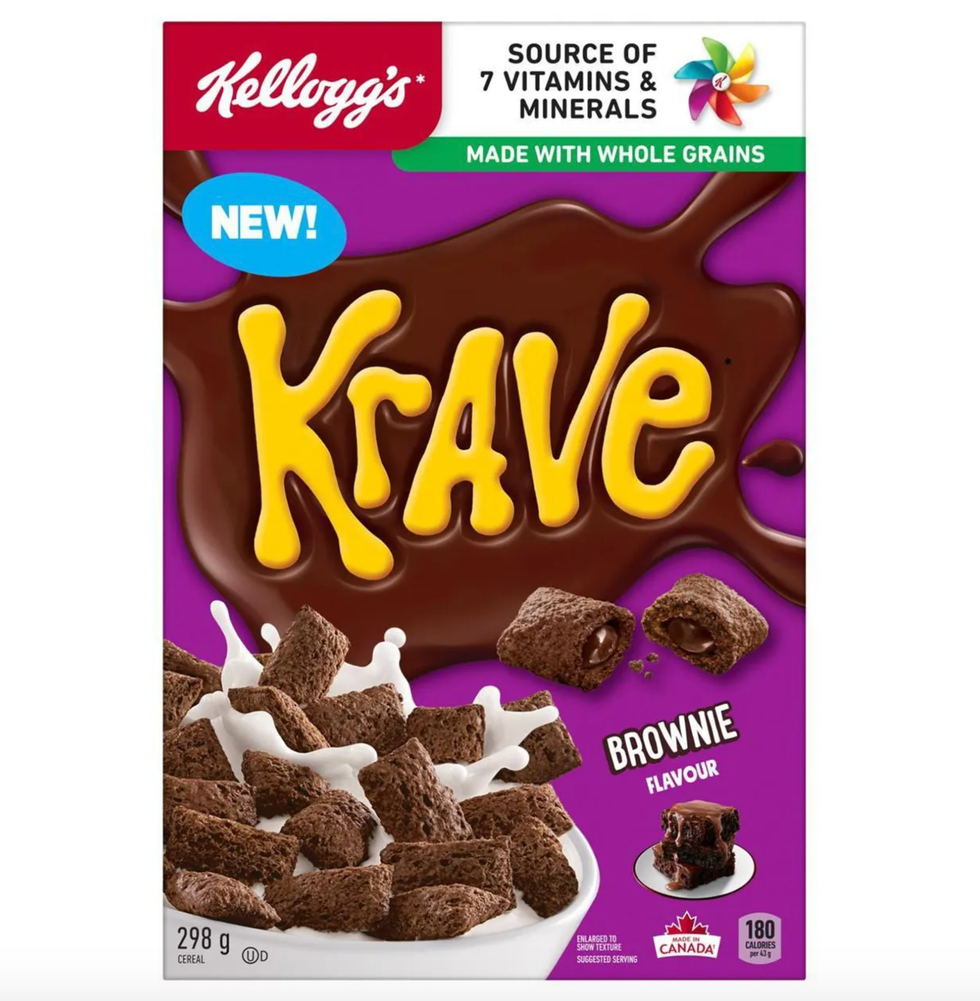 Krave Brownie Flavour Cereal.