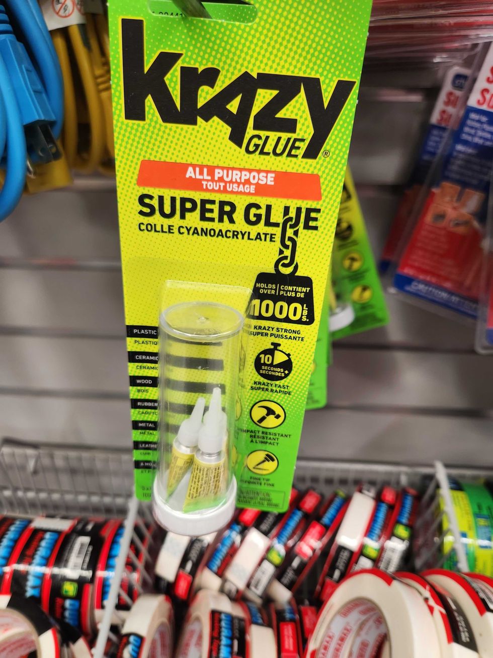 Krazy Glue All Purpose Super Glue from Dollarama in Toronto, $3.00.