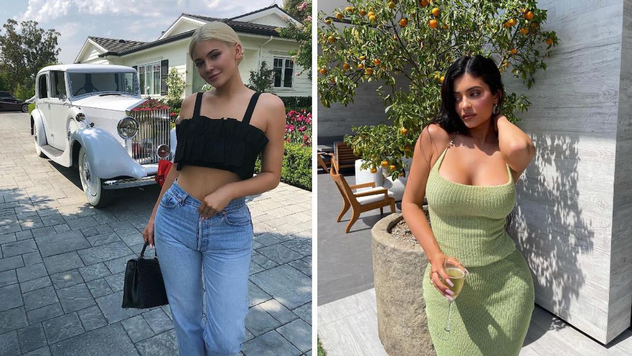 Kylie Jenner on her 20th birthday. Right: Kylie Jenner on her 24th birthday.