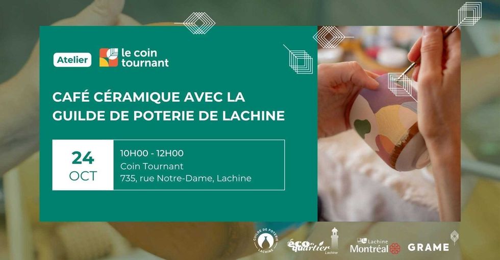 L'affiche de l'atelier au Coin Tournant.