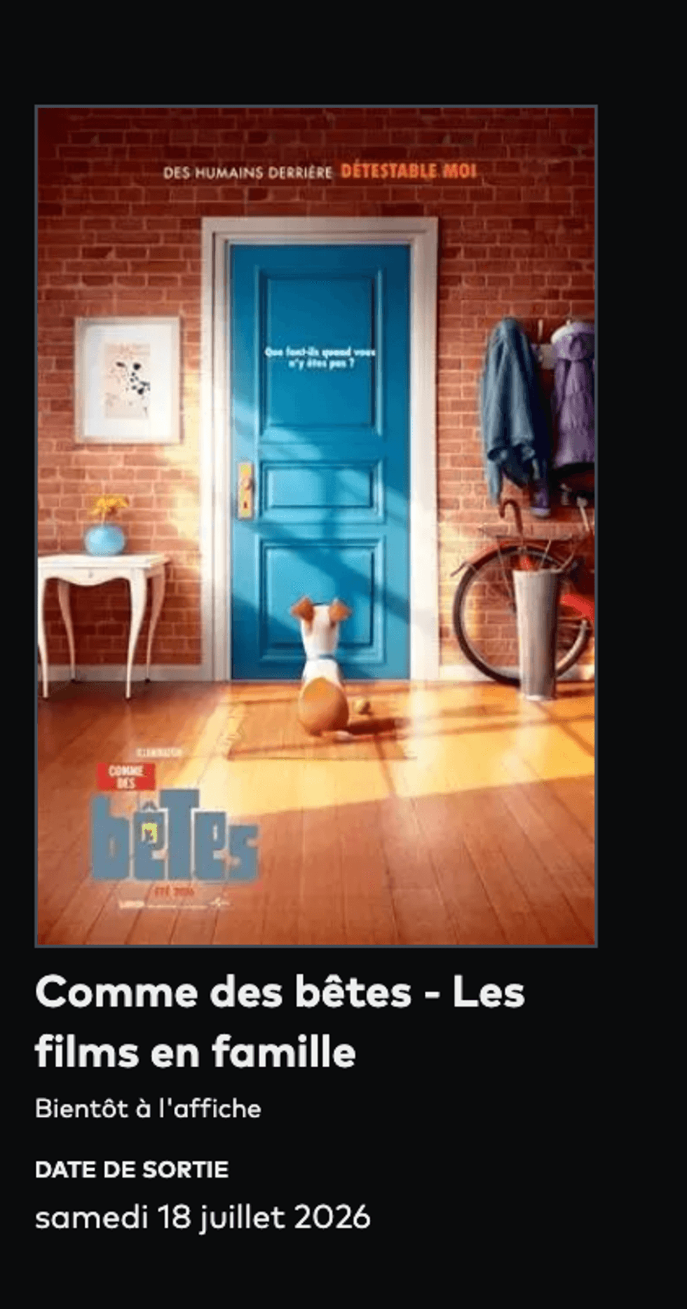 L'affiche du film Comme des b\u00eates.