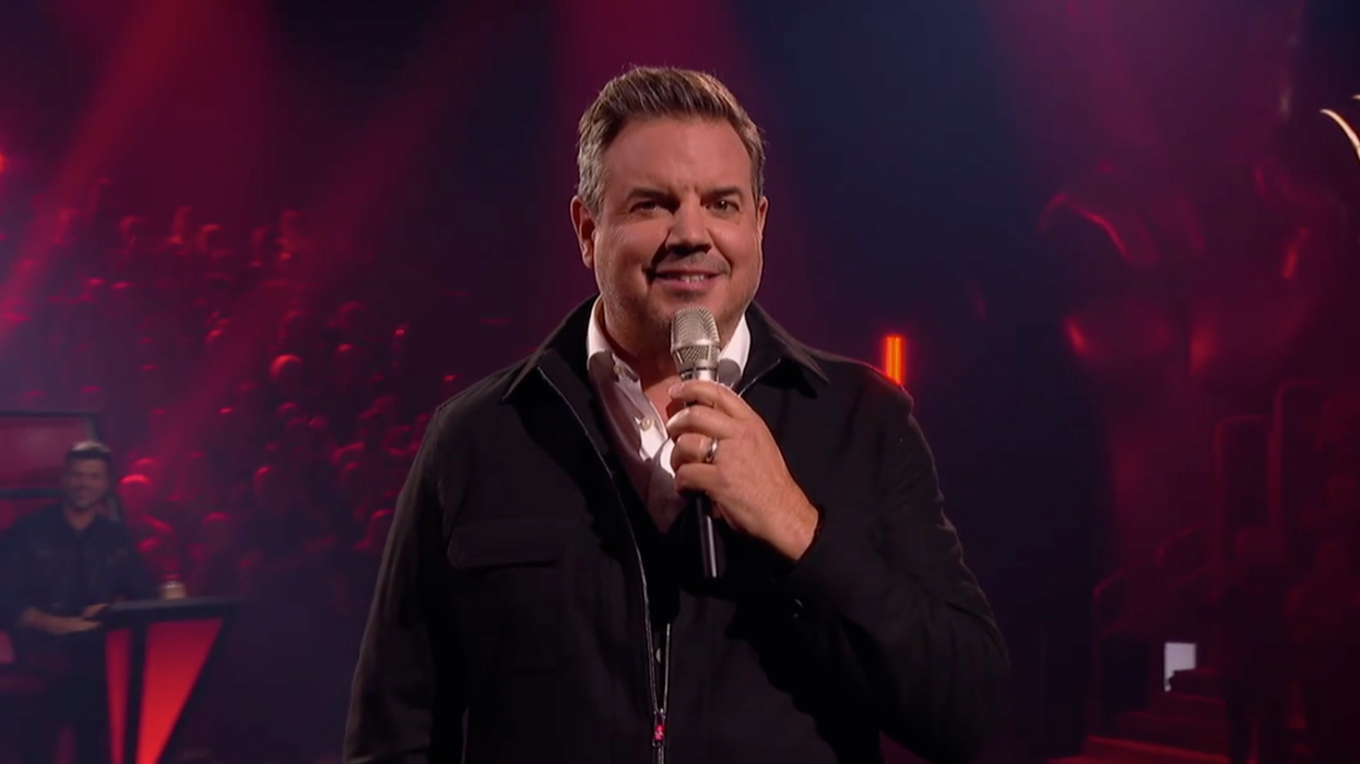  L'animateur de La Voix, Charles Lafortune.