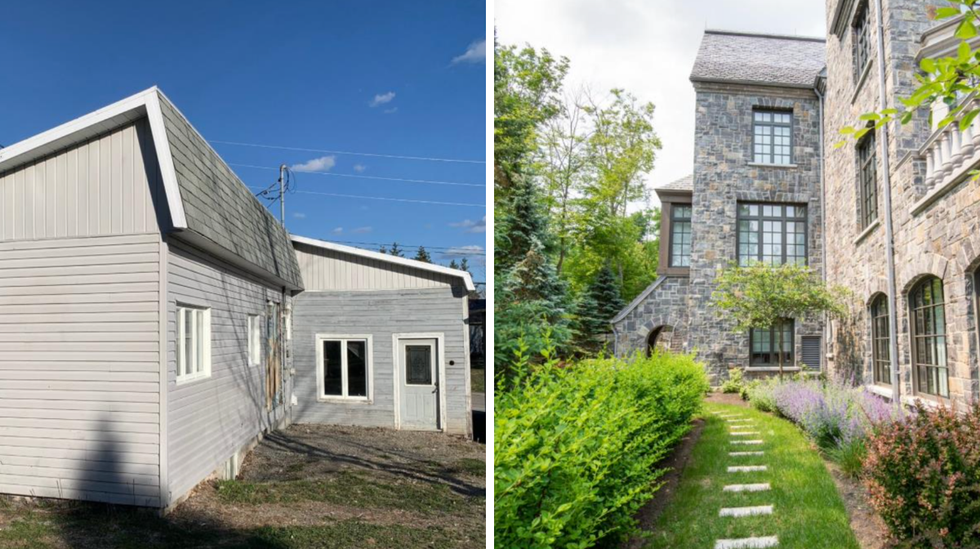 L'arriere des deux maisons.