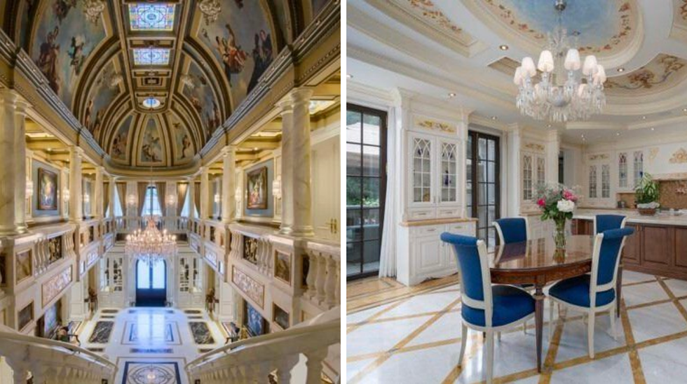 L'entr\u00e9e qui a \u00e9t\u00e9 vue dans le premier \u00e9pisode. Droite : Cuisine.