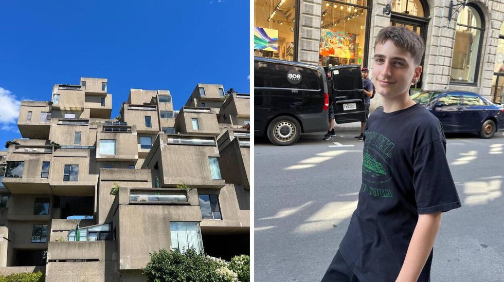 L'Habitat 67 \u00e0 Montr\u00e9al. Droite : Le fr\u00e8re de Dua Lipa dans le Vieux-Port de Montr\u00e9al.