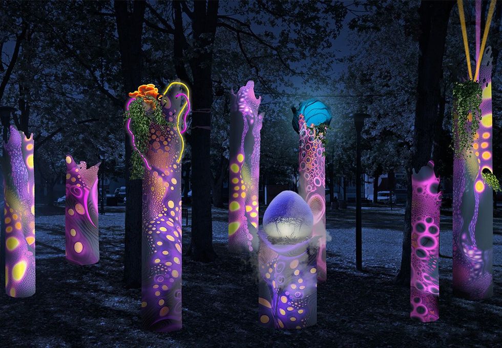 L'installation \u00ab Les N\u014fKS arrivent en ville \u00bb pr\u00e9sent\u00e9e \u00e0 Montr\u00e9al en Lumi\u00e8re.