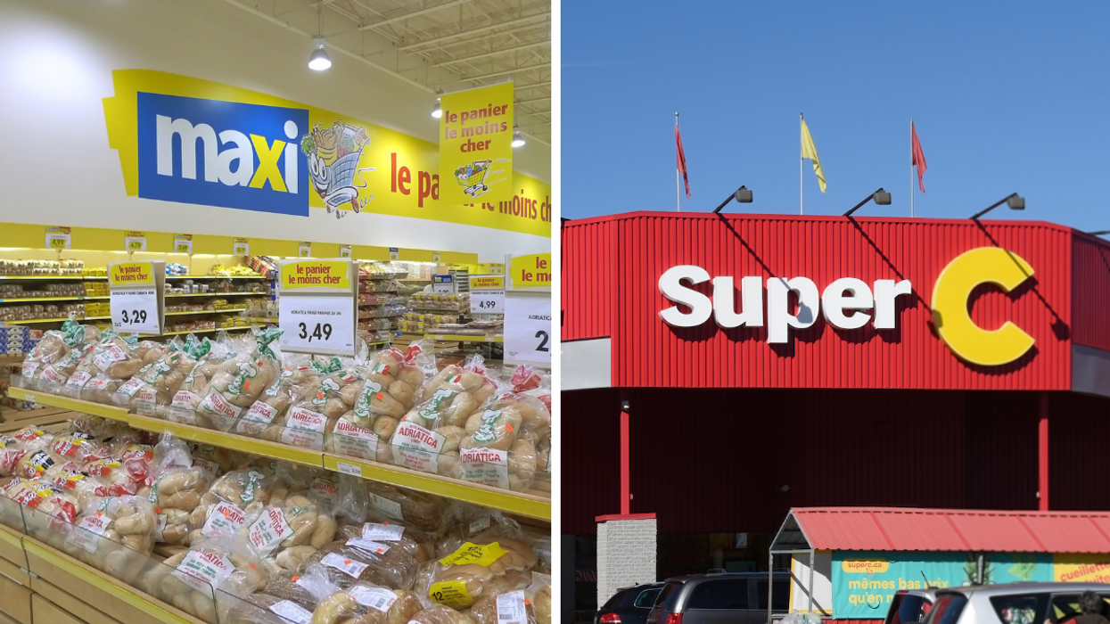 L'intérieur d'un Maxi. Droite : La façade d'un Super C.